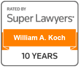 Rated by Super Lawyers | William A. Koch | 10 Years